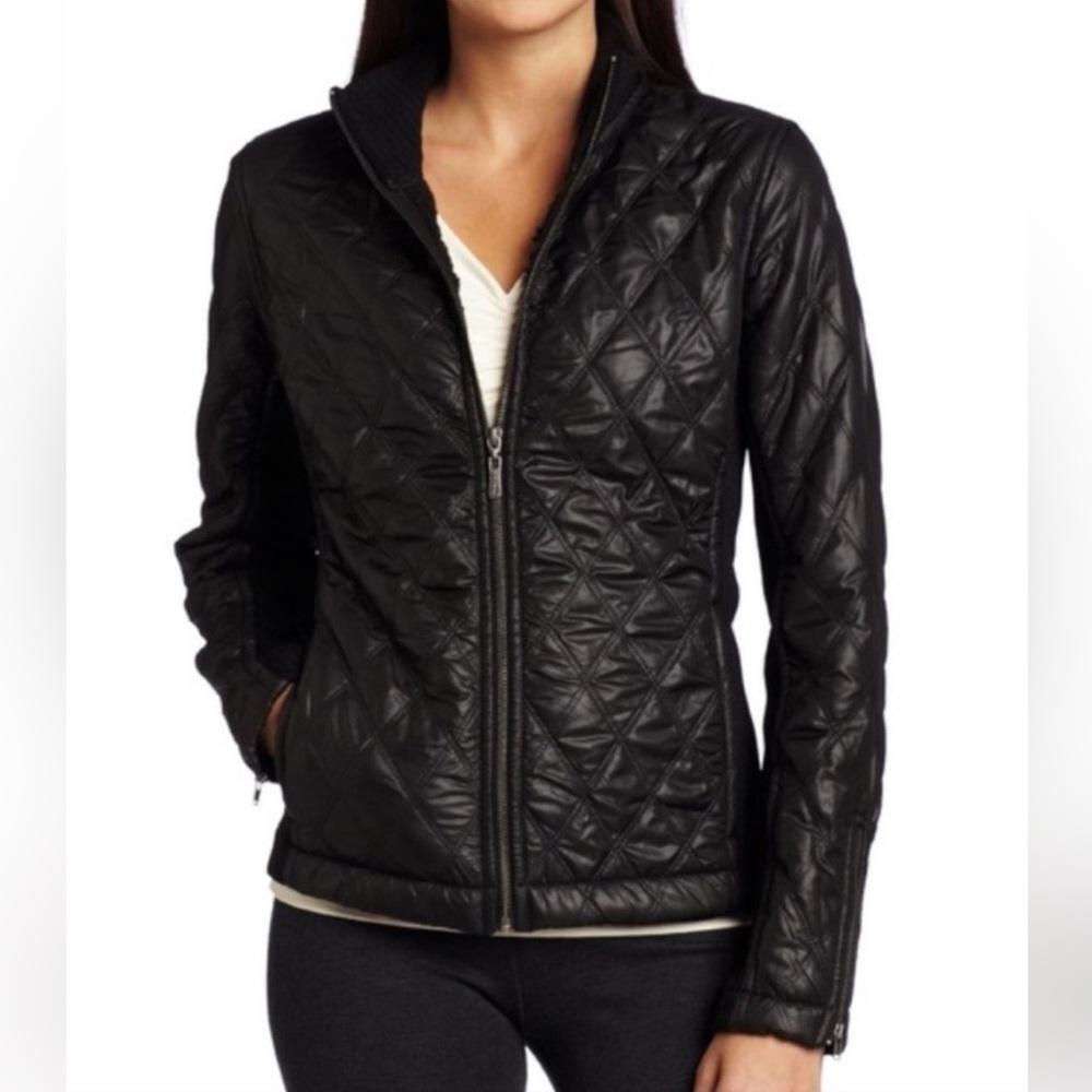 Prana quilted Sherpa lined jacket in EUC
